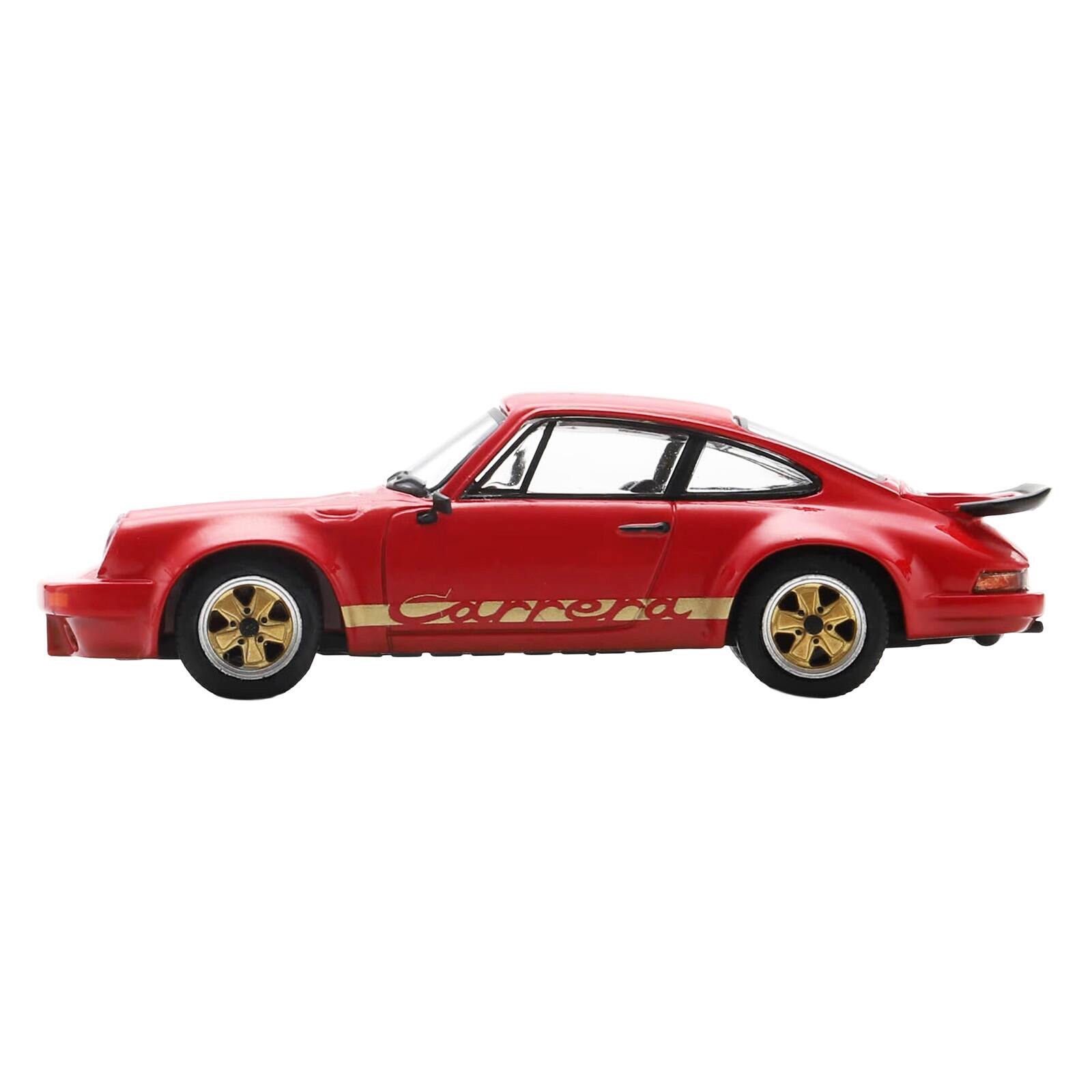 Alt View 1. Spark - 1974 Porsche 911 Carrera RS 3.0 Red with Gold Stripes 1/64 Model Car by Spark.