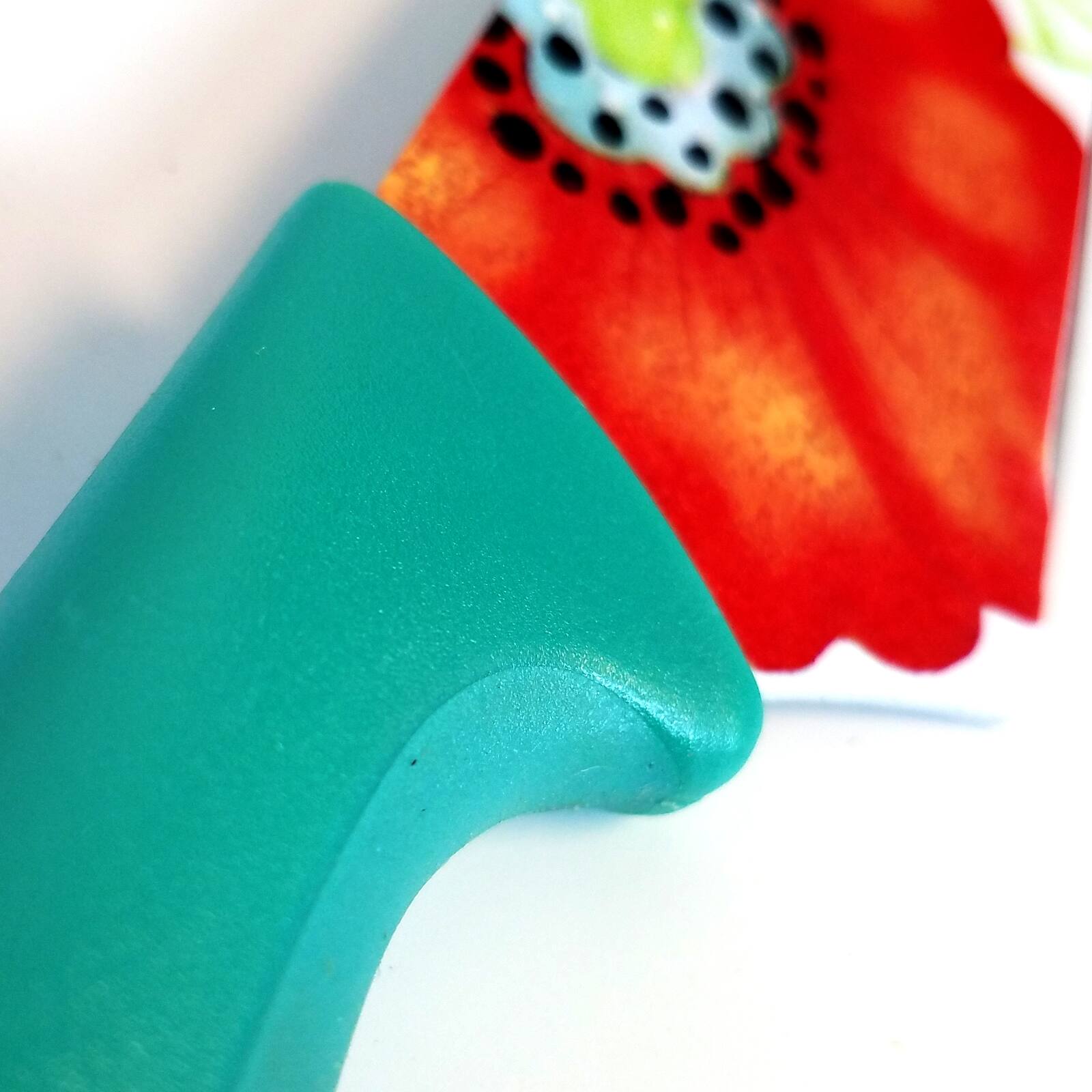 Alt View 2. Studio California - Studio California Jordana 3 Piece Cutlery Knife and Cutting Board Set in Turquoise Floral Pattern - Turquoise Floral.