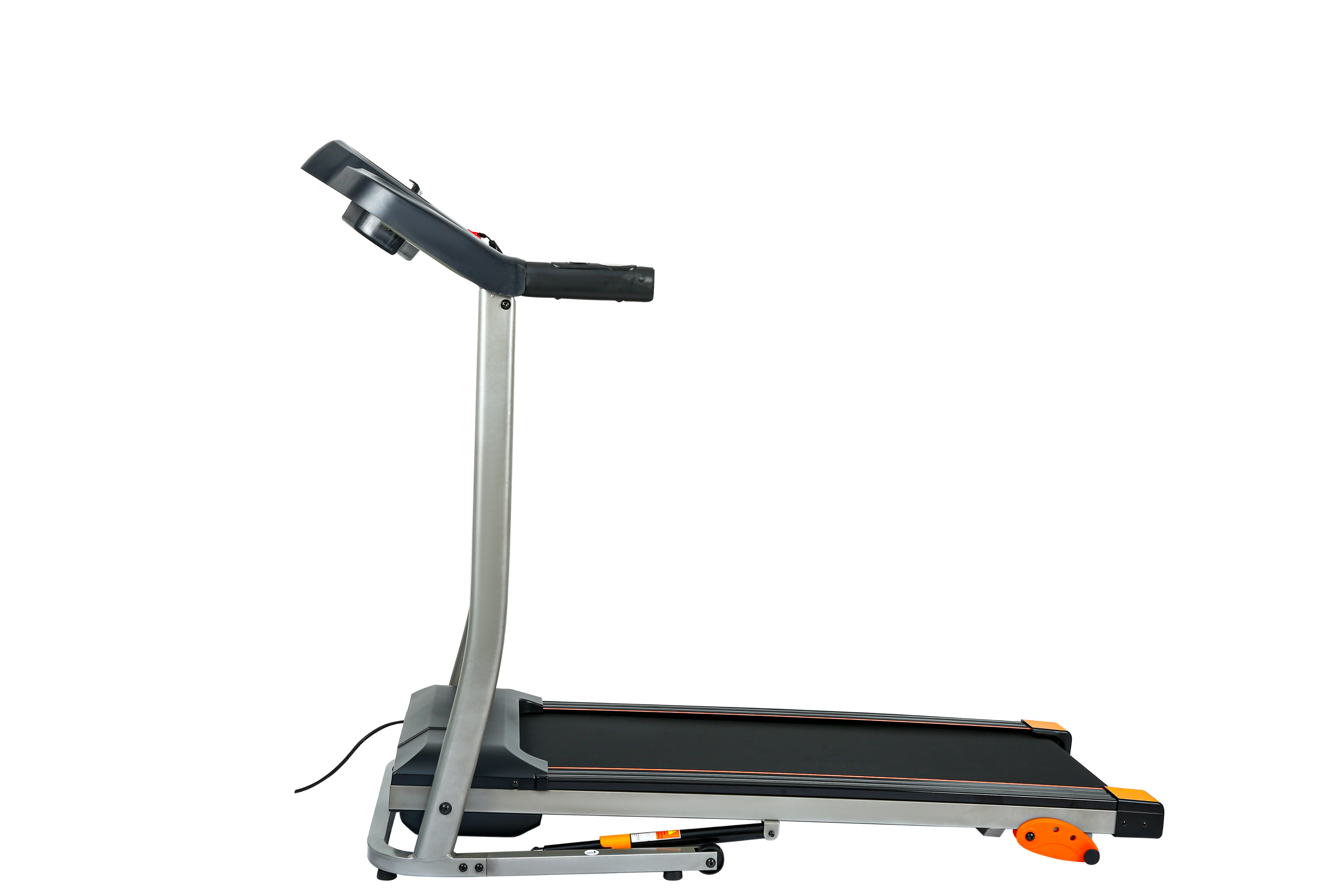 Front. APRILSOUL - Folding Treadmill 3HP 12KMH LCD 4 Incline Levels 12 Preset Programs Bluetooth Black - Black.