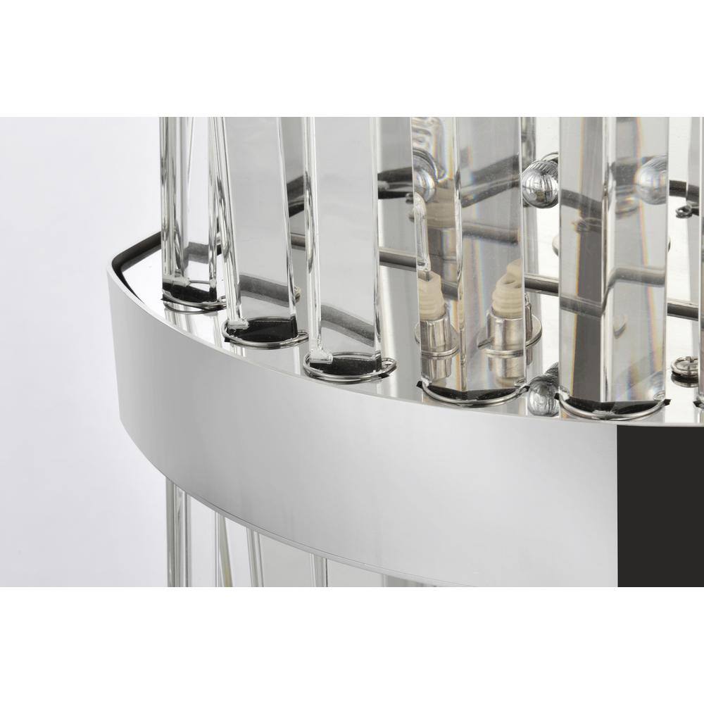 Back. Elegant Lighting - Serephina 8 inch crystal bath sconce in chrome - Chrome.