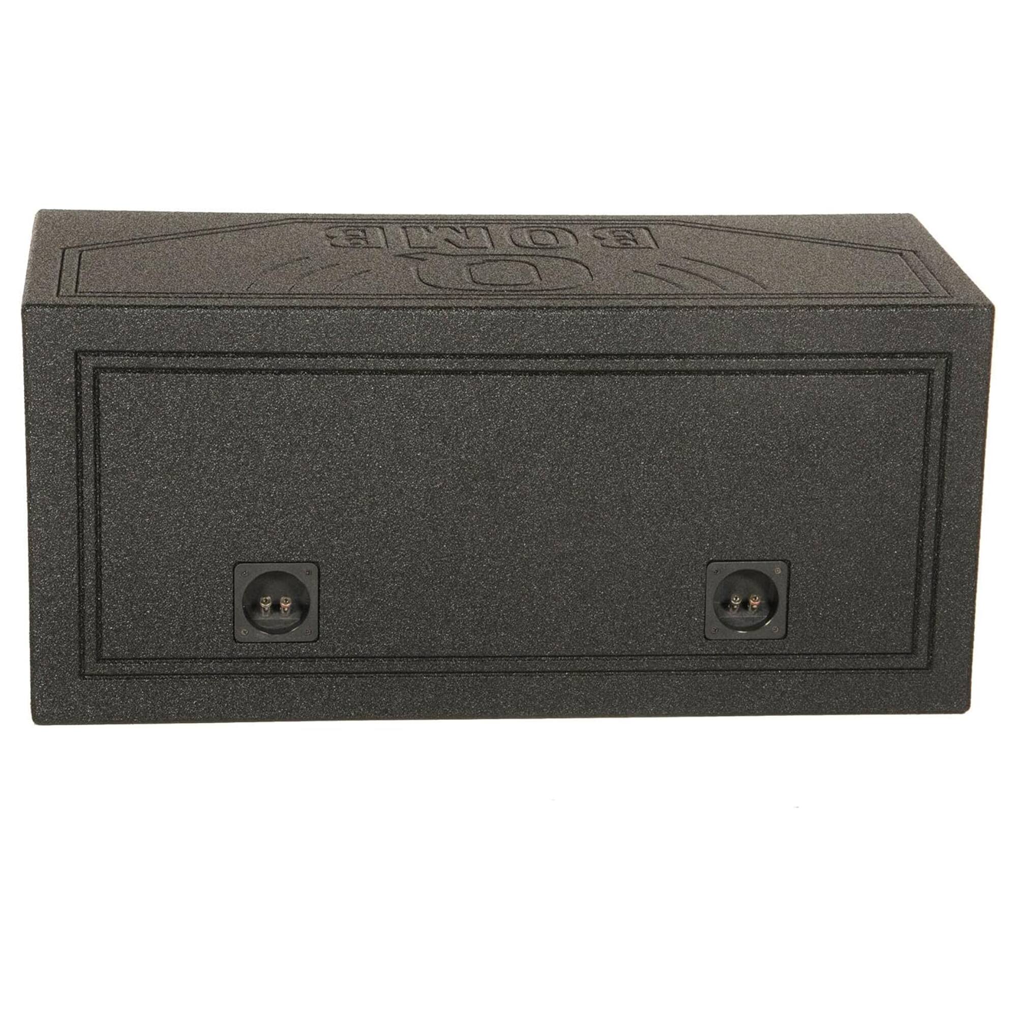 Alt View 3. QPower - Q Power QBomb QBOMB12S Dual 12" Sealed Port Subwoofer Sub Box w/ Bedliner Spray - Black.