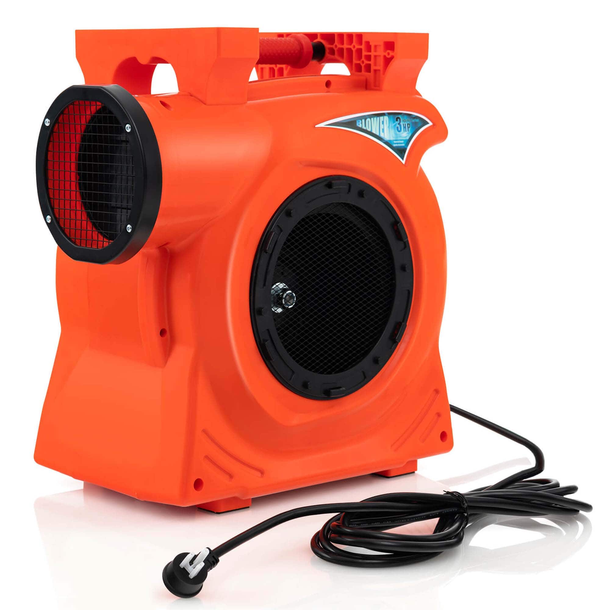 Costway - 3 HP/2200W Air Blower Commercial Inflatable Bounce House Blower for Water Slide - Orange