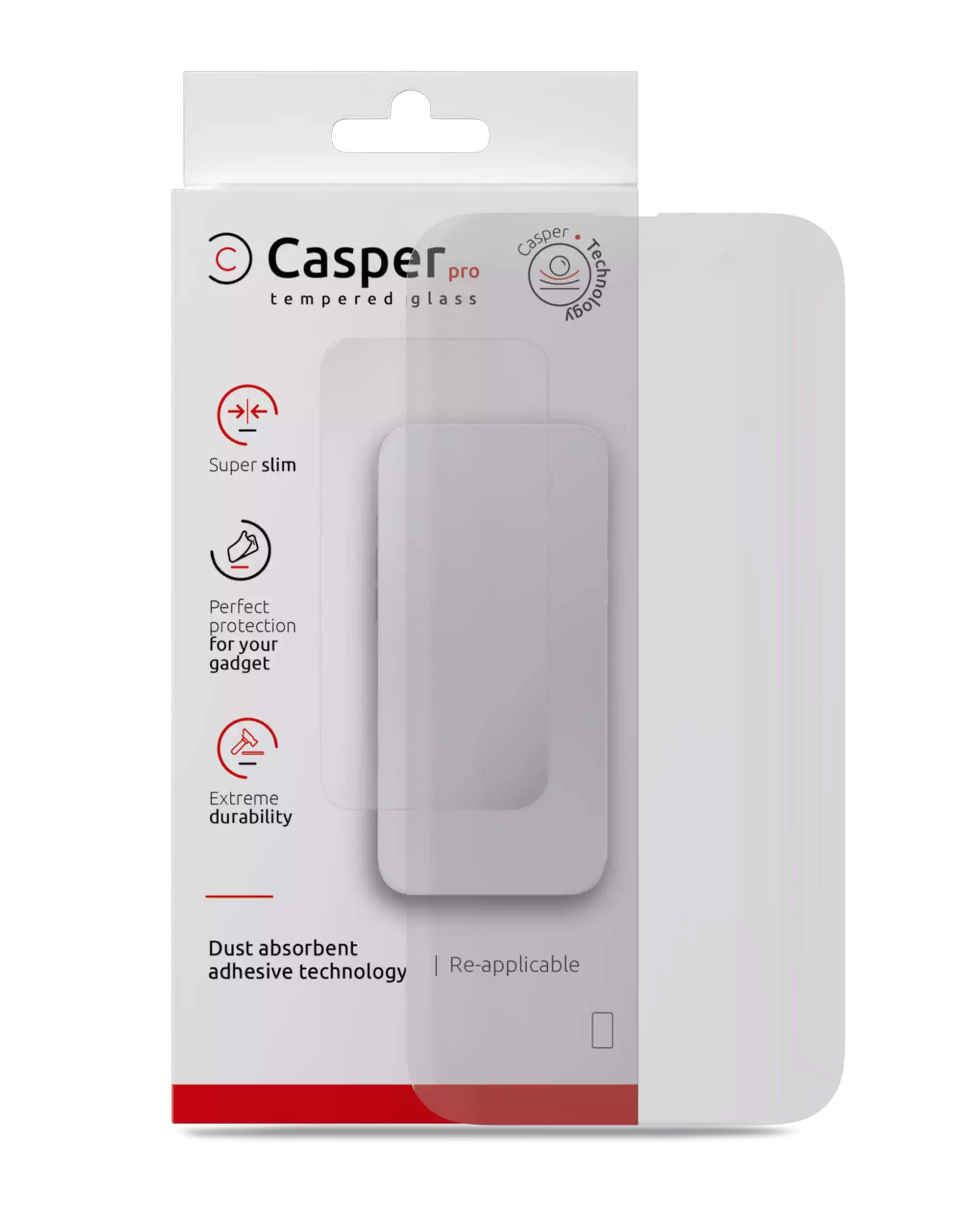 Casper - Pro Tempered Glass Screen Protector Compatible For iPhone 16 Pro Max / 17 Pro Max - Matte - Clear/Transparent