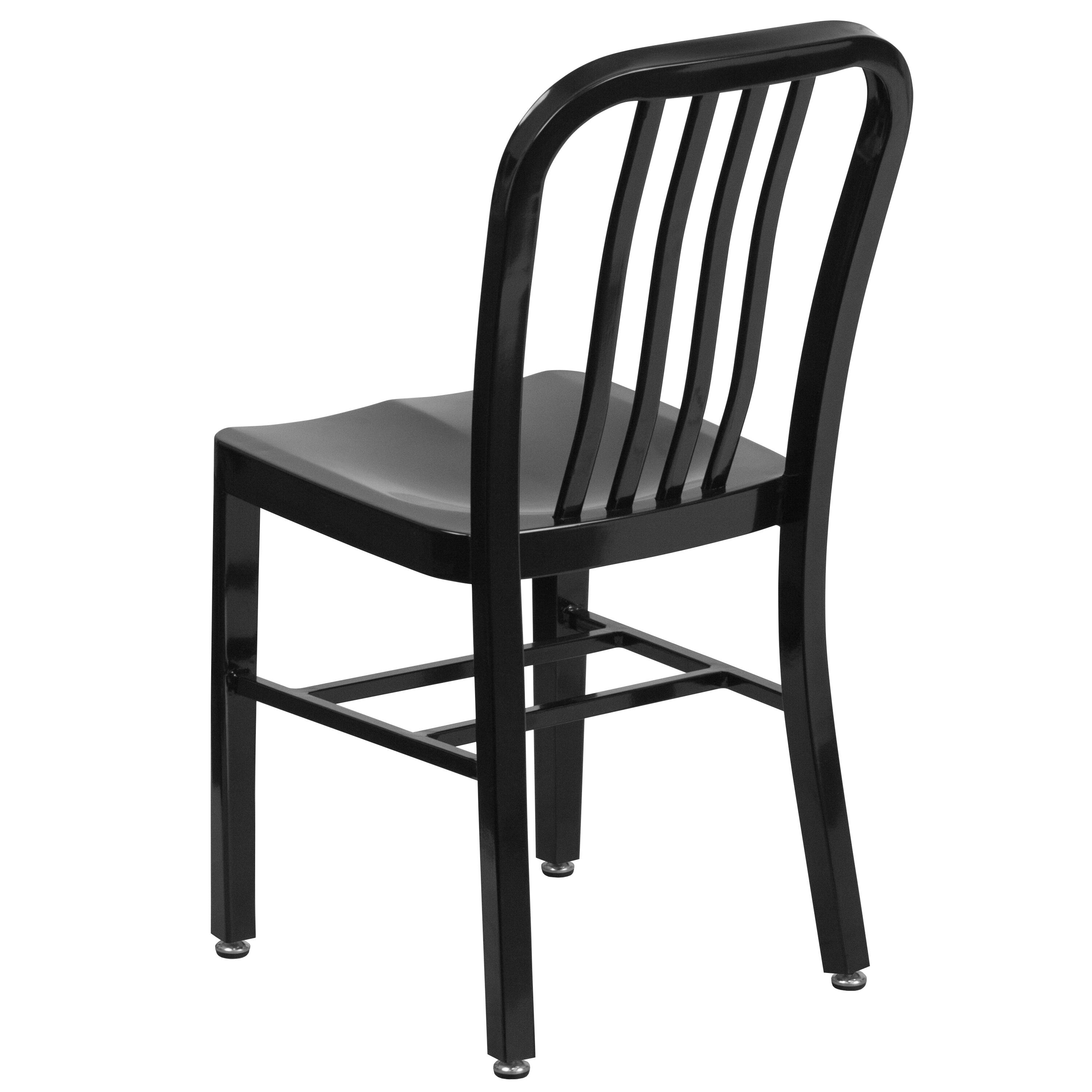 Alt View 14. Alamont Home - Gael Black Metal Indoor-Outdoor Chair - Kitchen Chair - Restaurant Seating - Black.