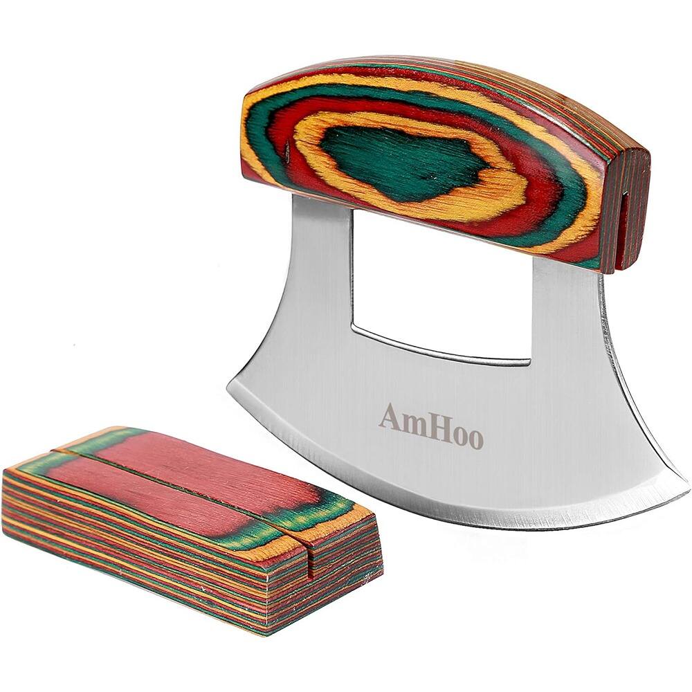 PARKER SLATER Mezzaluna Ulu Pizza and Vegetable Chopper, Stainless ...