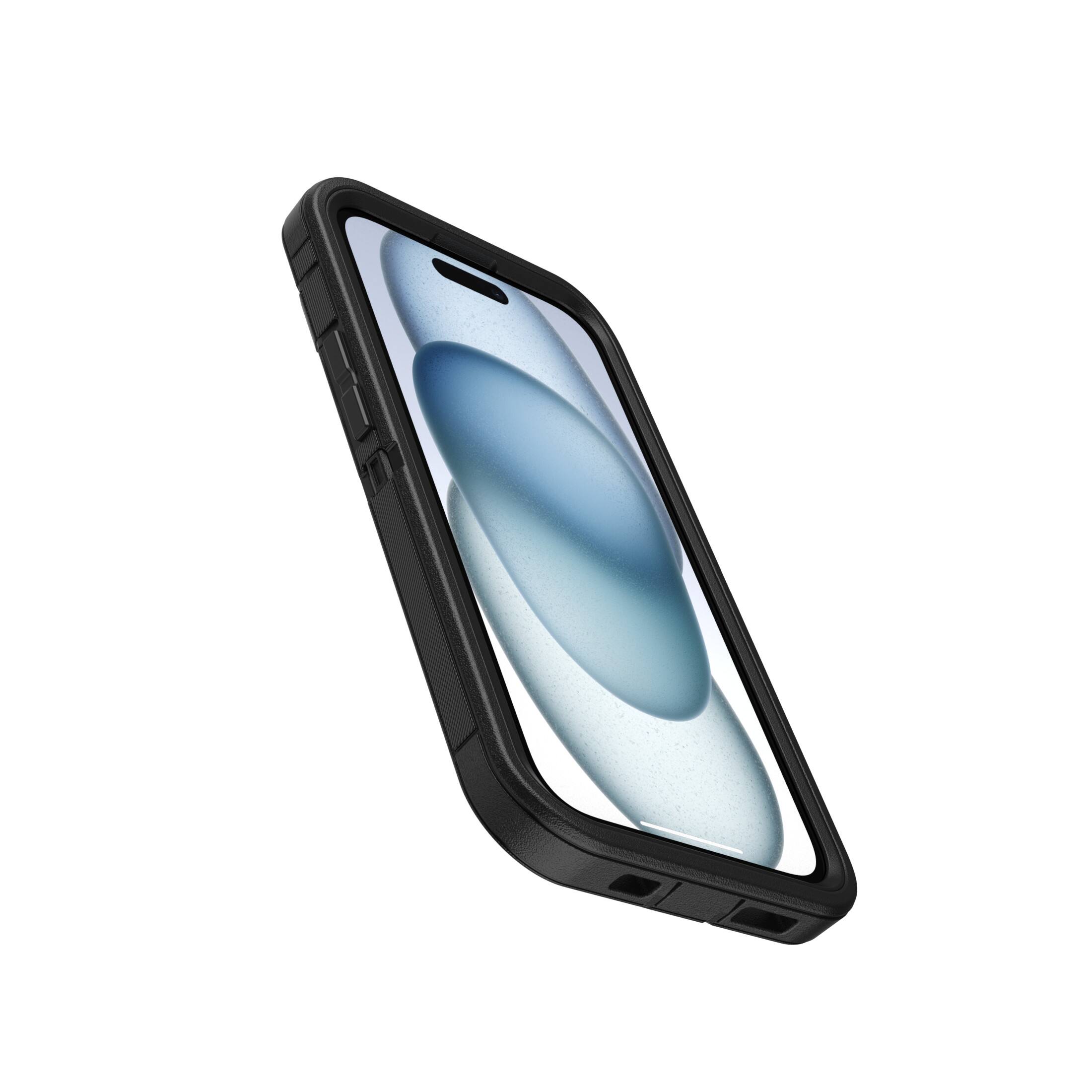 Back. OtterBox - Defender Series Pro Hard Shell for iPhone 15, iPhone 13, iPhone 14 - Black.