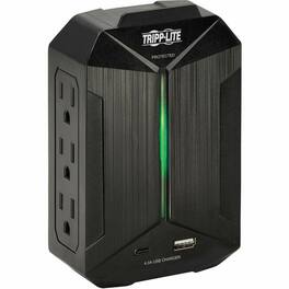 Eaton Tripp Lite Series Protect It! 6-Outlet Surge Protector - 5-15R Outlets, 2 USB Ports, 5-15P Direct Plug-In, 490 - Unknown