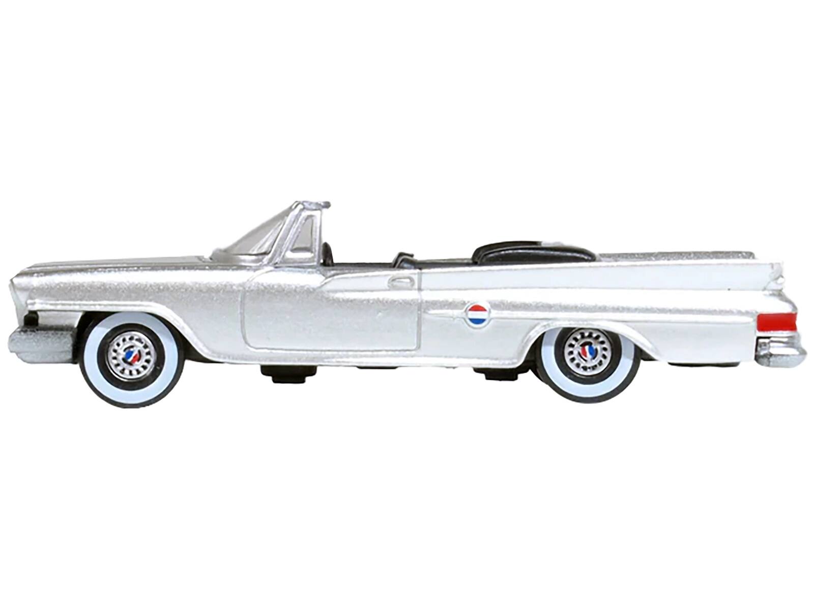 Angle. Oxford Diecast - 1961 Chrysler 300G Convertible Sheffield Silver Metallic 1/87 (HO) Scale Diecast Model Car by Oxford Diecast - Silver.