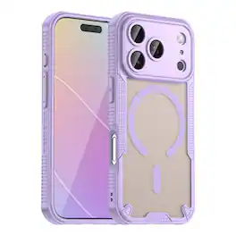 UUCOVER - Magnetic Case for Apple iPhone 18 Pro Compatible with MagSafe, Raised Edge Shockproof Translucent Frosted Back Cover - Purple