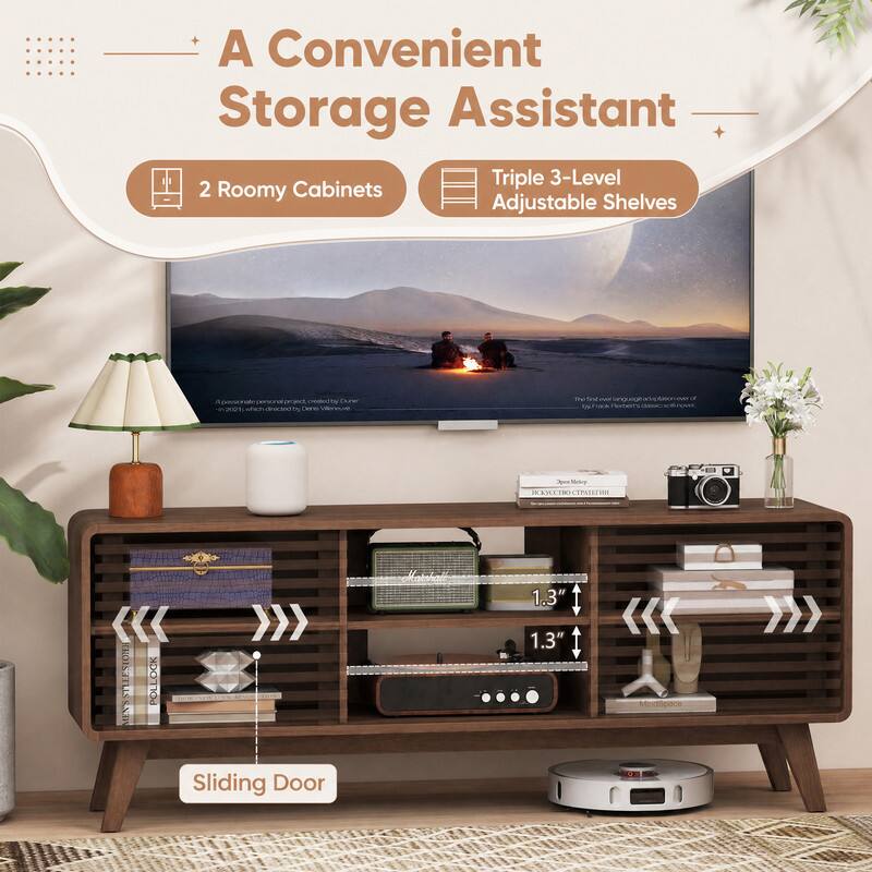 A Convenient Storage Assistant  
Triple 3-Level Adjustable Shelves  
2 Roomy Cabinets  
Sliding Door  
1.3"  
1.3"  
MindSpace