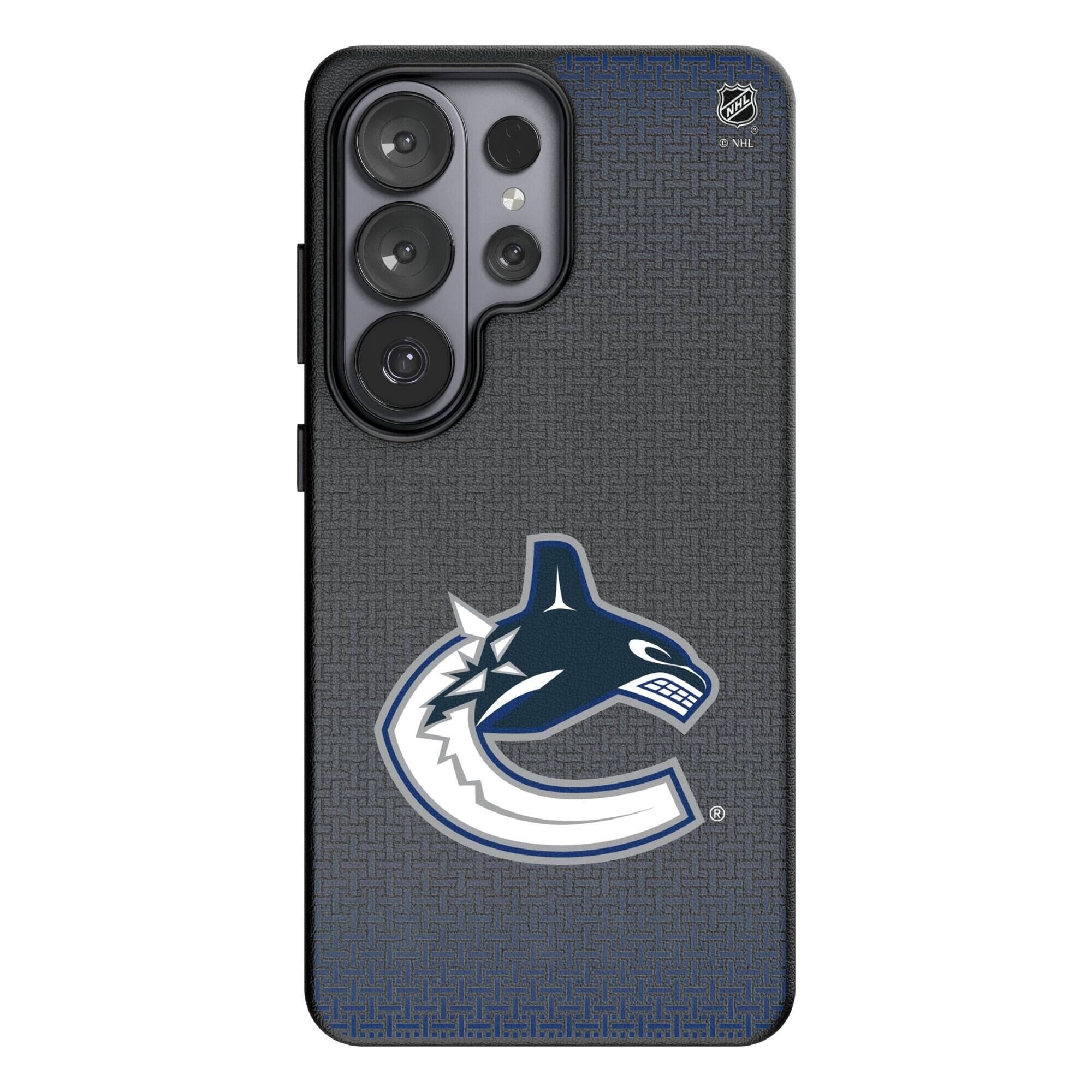 Keyscaper - NHL - Vancouver Canucks Linen Galaxy Magnetic Bump Case - S26 - Black