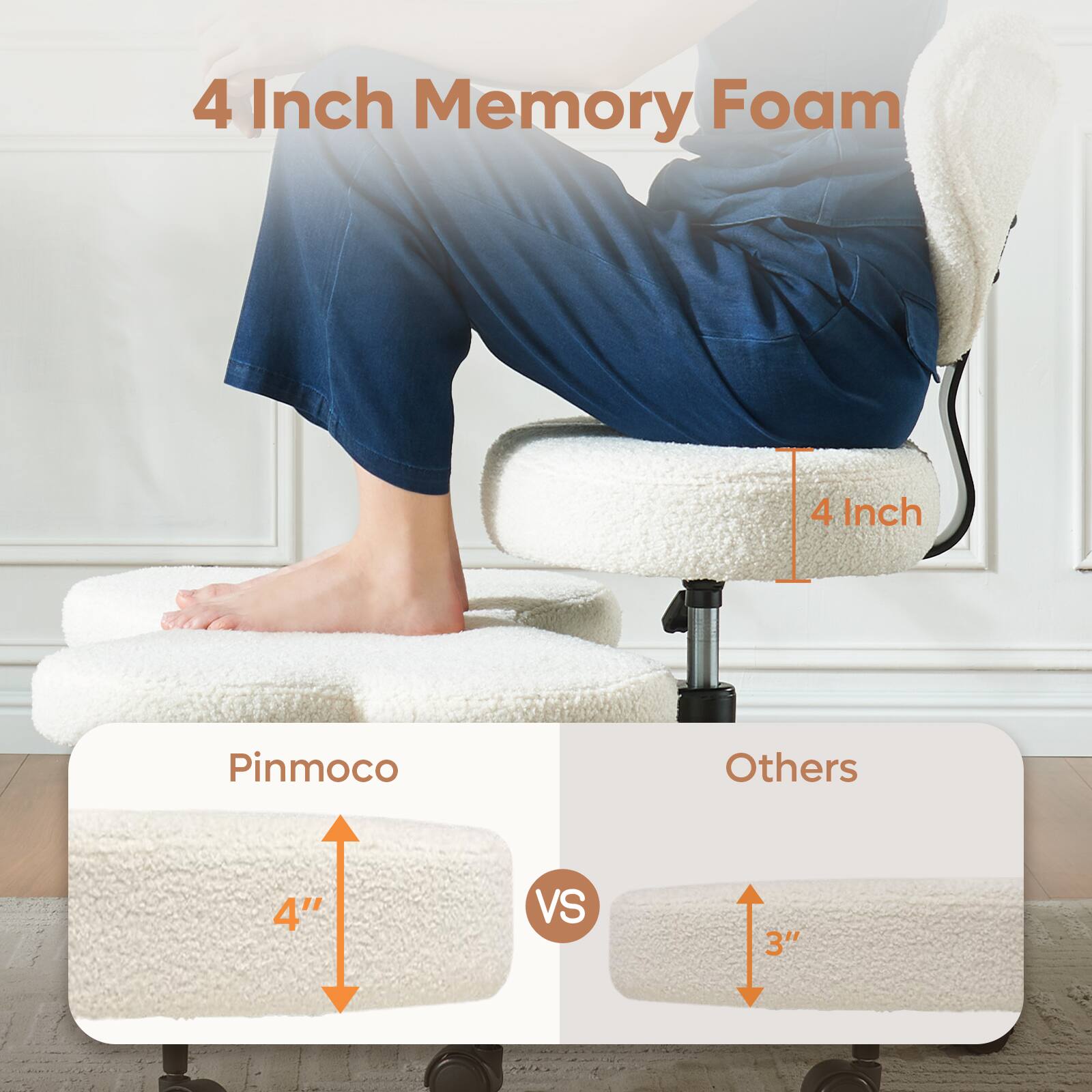 4 Inch Memory Foam

4 Inch Pinmoco Others

4" VS 3"