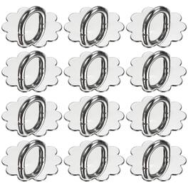 Unique Bargains - Metal Phone Charm Hook 0.9", 12pcs Adhesive Sun Shaped Finger Grip for Smartphones Keychain Tablet Case Accessories - Silver