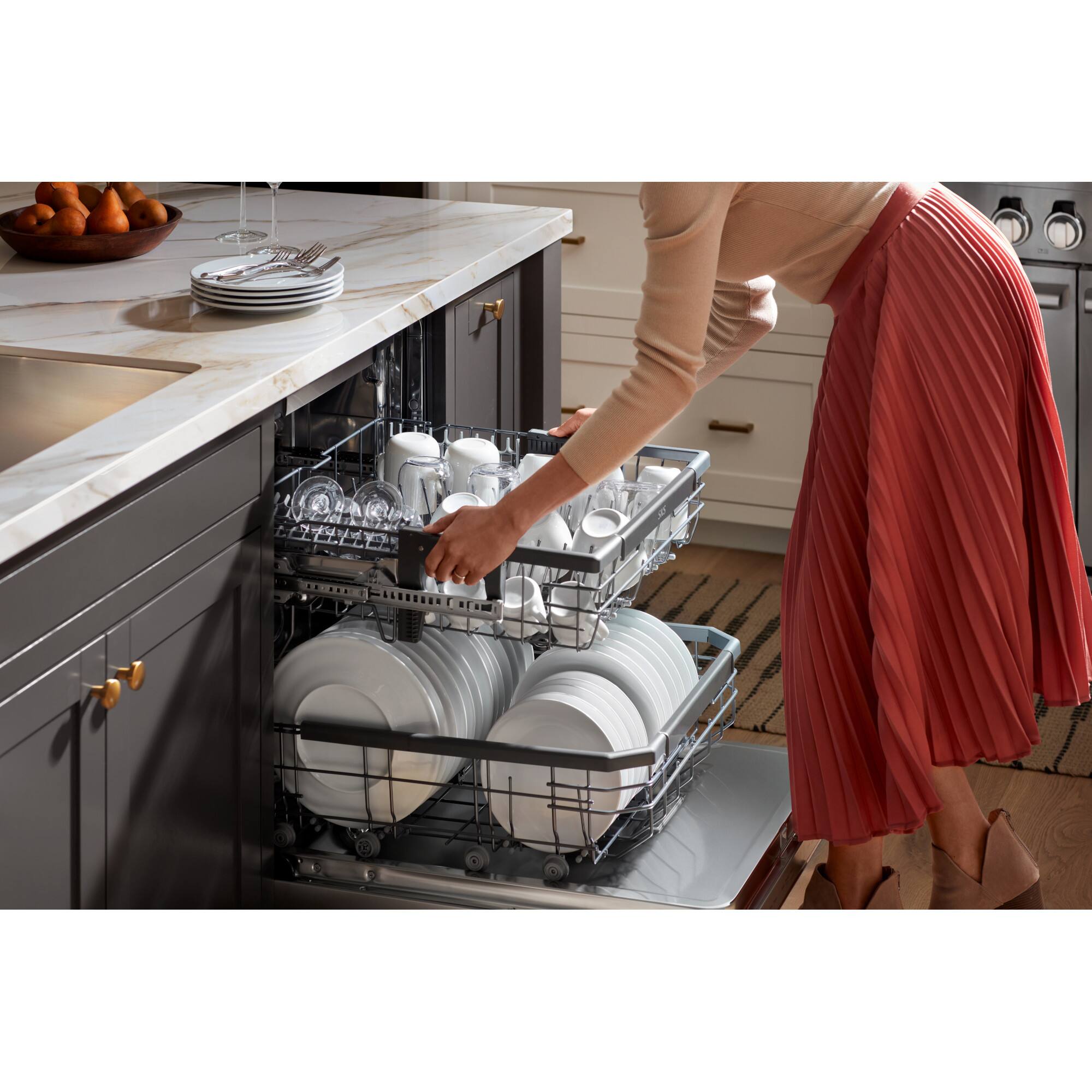 Alt View 14. SKS - 24-inch Professional Top Control Built-in Smart  Stainless Steel Tub Dishwasher with 3rd Rack and QuadWash Pro, 40 dBA - Stainless Steel.