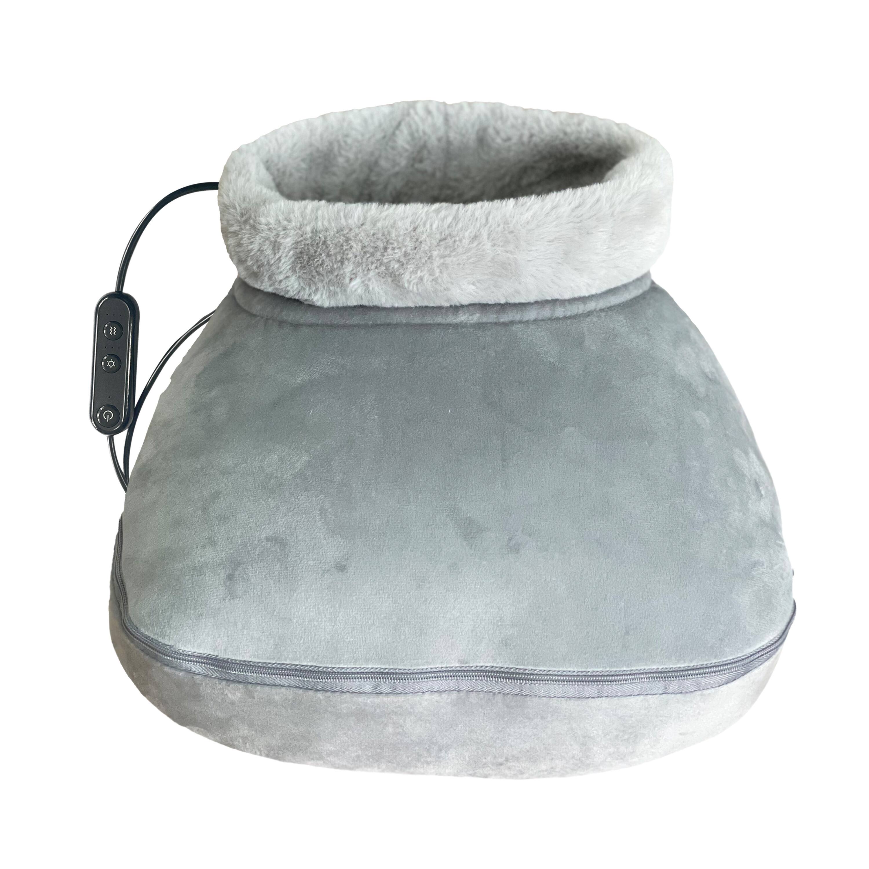 Alt View 1. Pursonic - Heated Foot Massager with Remote Control, Folding Design, and Dual Motor Intensities - Grey.