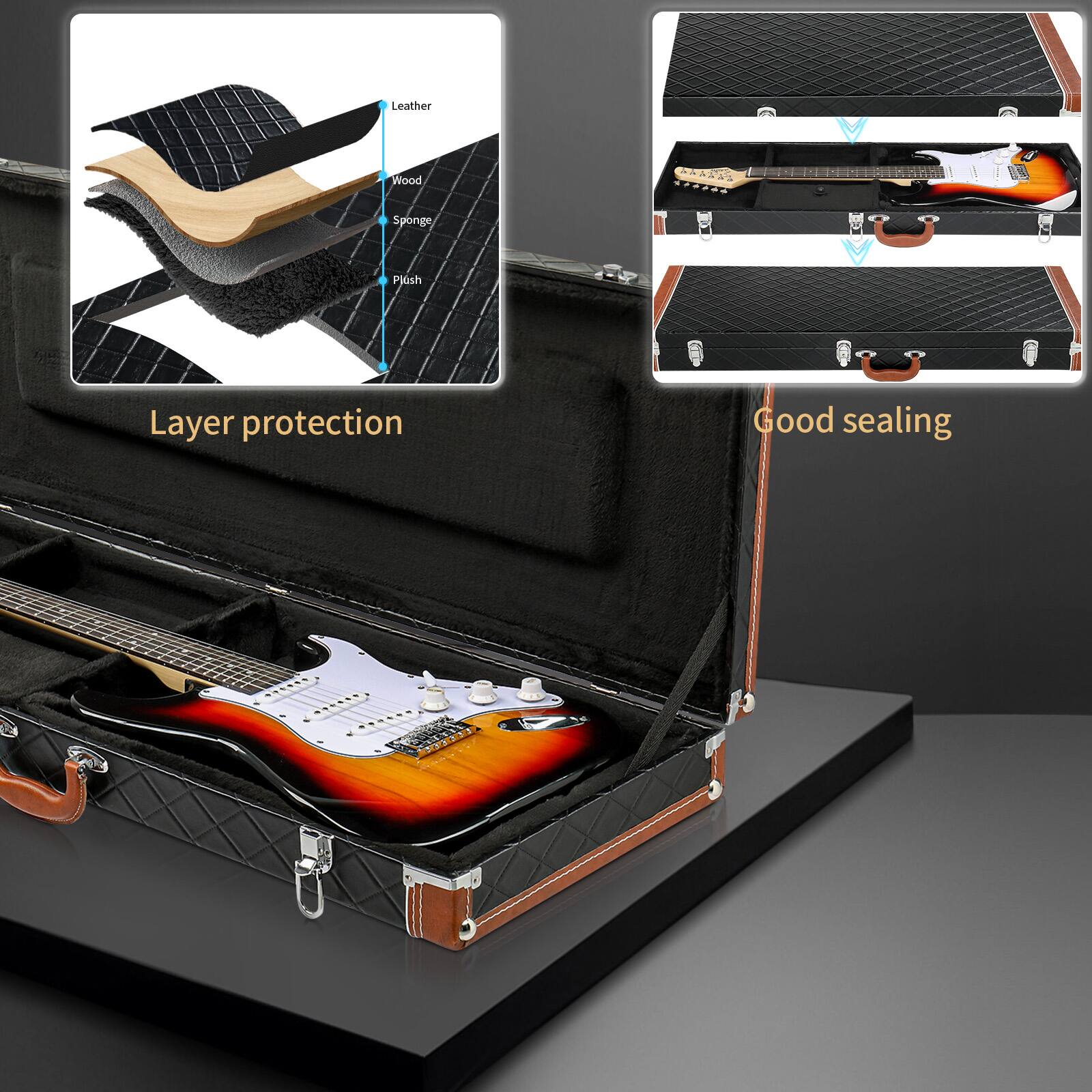 Leather  
Wood  
Sponge  
Plush  

Layer protection  

Good sealing