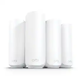 NETGEAR - Orbi 370 Series BE5000 Dual-Band Mesh Wi-Fi 7 System (4-pack) - White