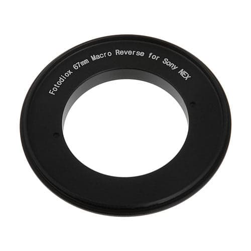 Fotodiox - 67mm Macro Reverse Ring for Sony E-Mount Cameras - Reverse Filter Thread to Camera Mount Adapter