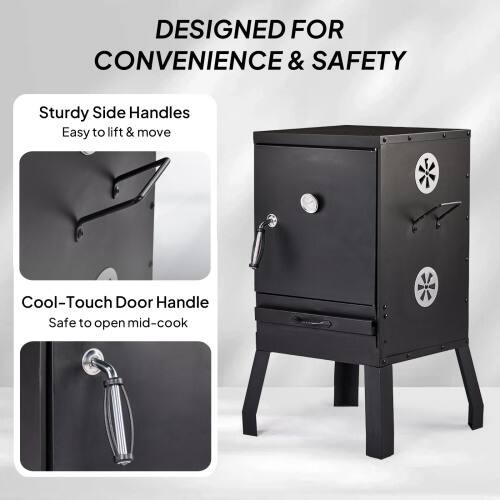 DESIGNED FOR CONVENIENCE & SAFETY

Sturdy Side Handles
Easy to lift & move

Cool-Touch Door Handle
Safe to open mid-cook