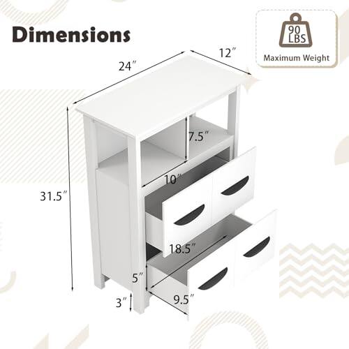 Dimensions: 24", 12", 31.5", 7.5", 10", 18.5", 5", 3", 9.5"

Maximum Weight: 90 LBS
