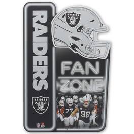 Open Road Brands - Las Vegas Raiders 13" x 19.5" Fan Zone Metal Sign - Black