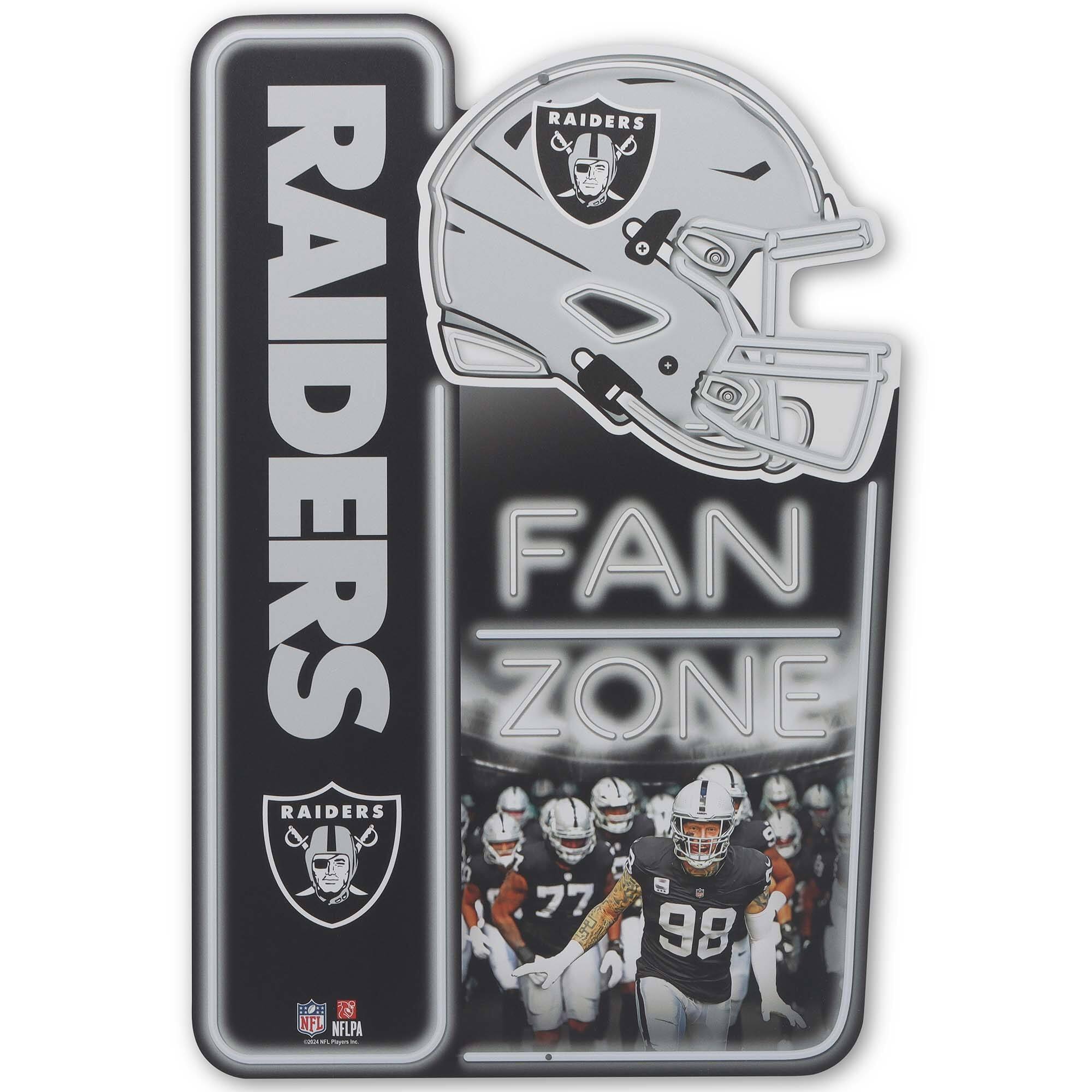 Las Vegas Raiders 13" x 19.5" Fan Zone Metal Sign