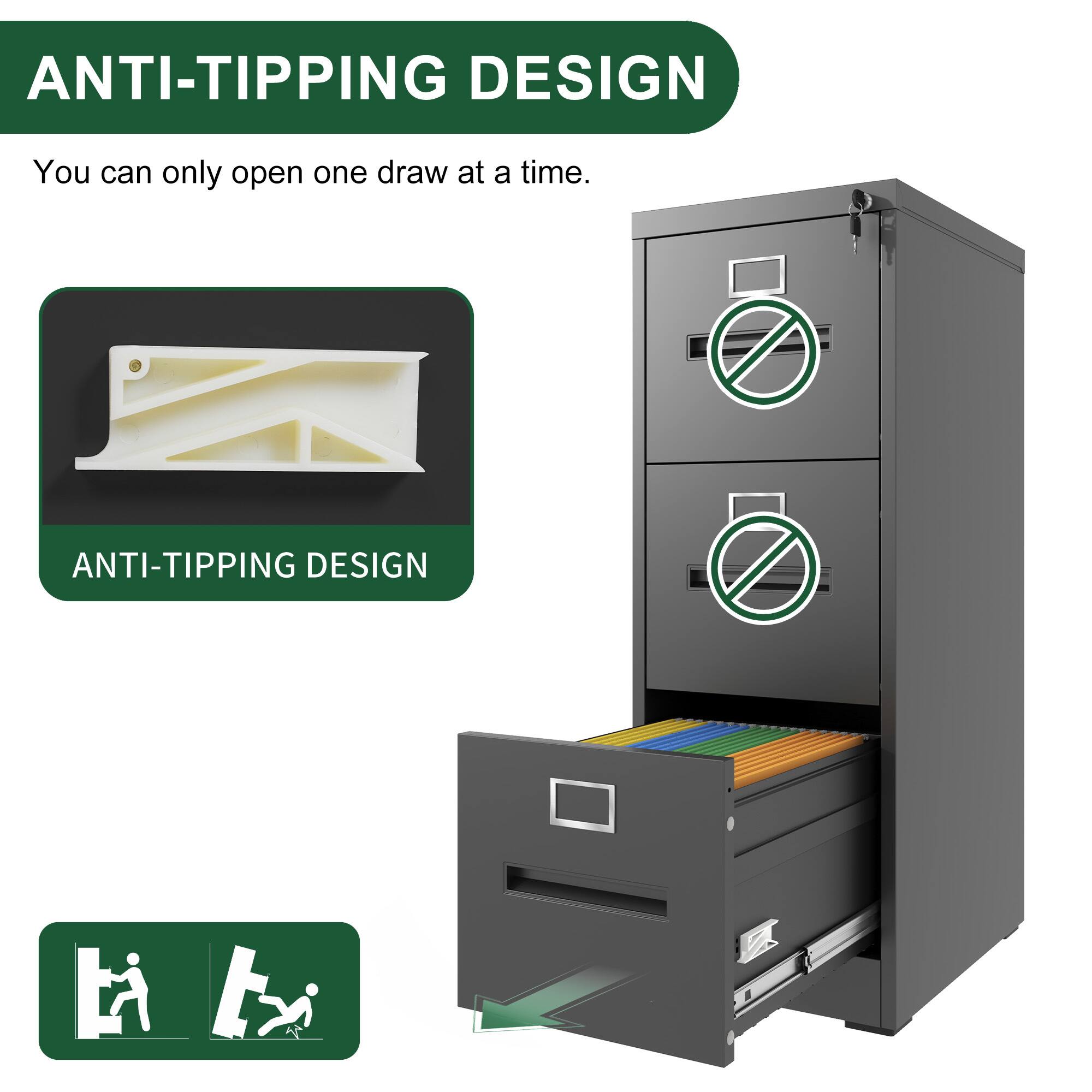 ANTI-TIPPING DESIGN

You can only open one draw at a time.

ANTI-TIPPING DESIGN