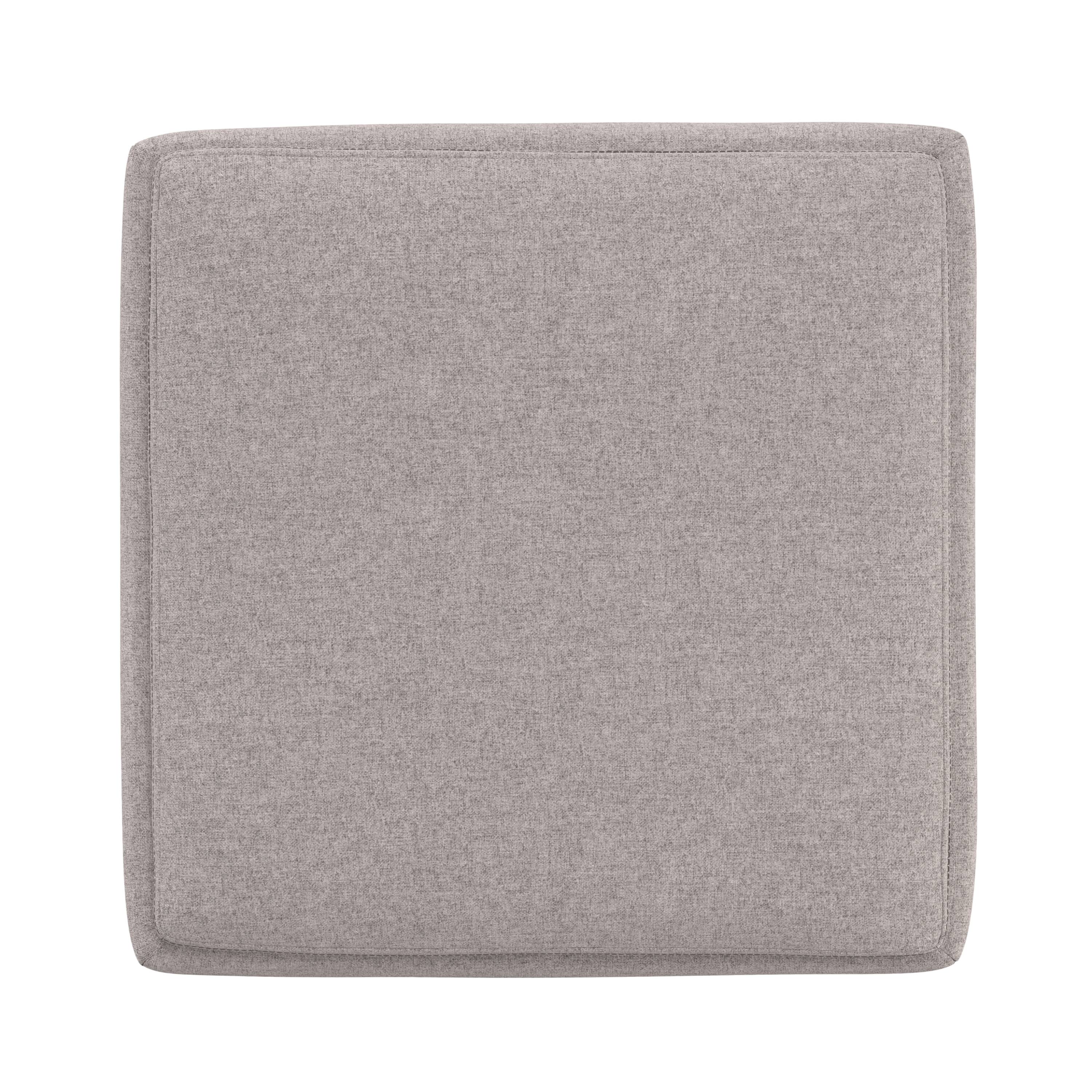 Alt View 1. Simpli Home - Natasha 18 inch Wide Mid Century Square Mid Century Storage Ottoman with Tray in Cloud Grey Polyester Linen, Assembled - Cloud Grey.