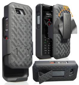 Nakedcellphone - Case with Stand and Belt Clip Holster for Sonim XP5s (XP5800) - Black