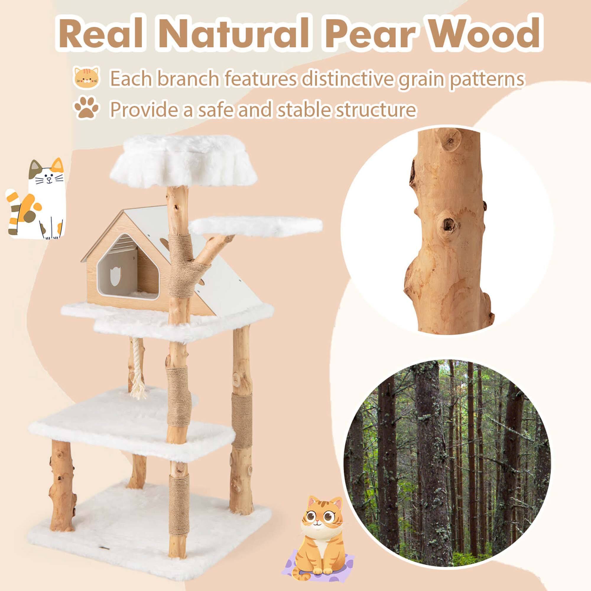 Real Natural Pear Wood

Each branch features distinctive grain patterns

Provide a safe and stable structure