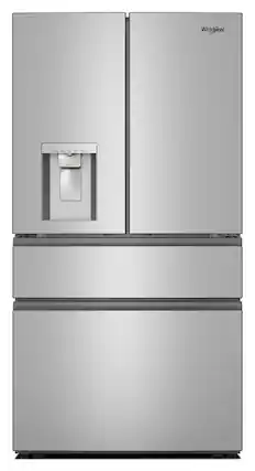 Front. Whirlpool - 29 Cu. Ft. Family-Sized Capacity French Door Refrigerator with Flexible Temperature Drawer - Fingerprint-Resistant Stainless Finish.