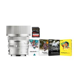 Sigma - 35mm F2 DG Silver Contemporary Lens for L Mount Bundle - Silver