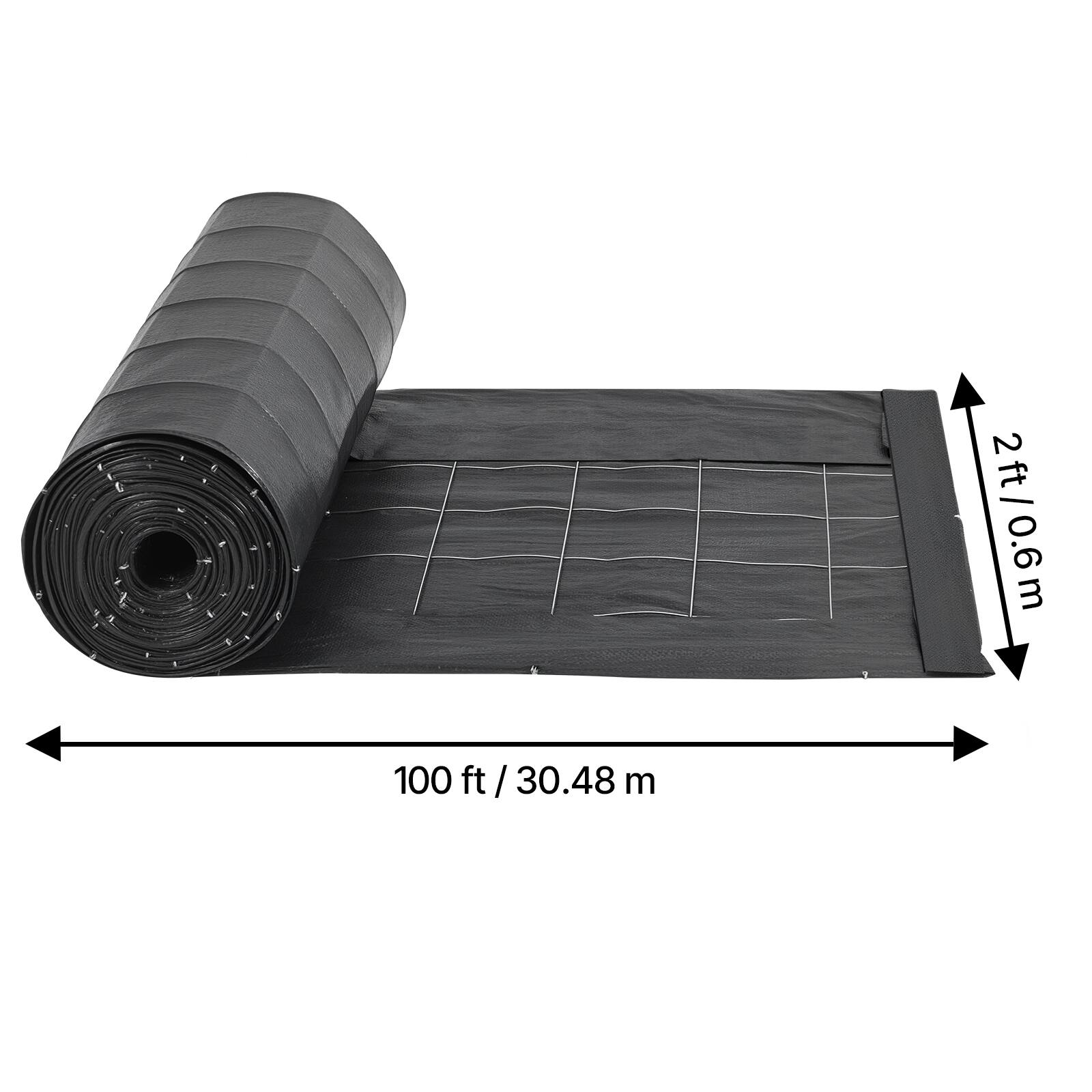 2 ft / 0.6 m  
100 ft / 30.48 m