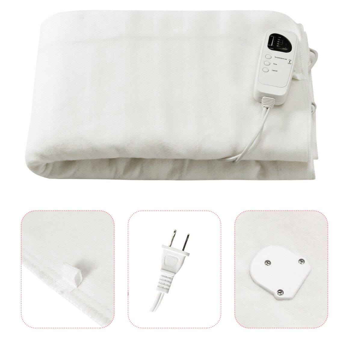Alt View 1. Costway - Heated Mattress Pad Low-Voltage 5 Temperature Modes 8H Timer UL Twin Size - White.