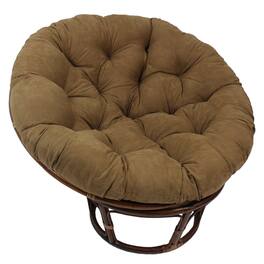 Blazing Needles - 44-inch Solid Micro Suede Papasan Cushion (Fits 42-inch Papasan Frame) - Camel