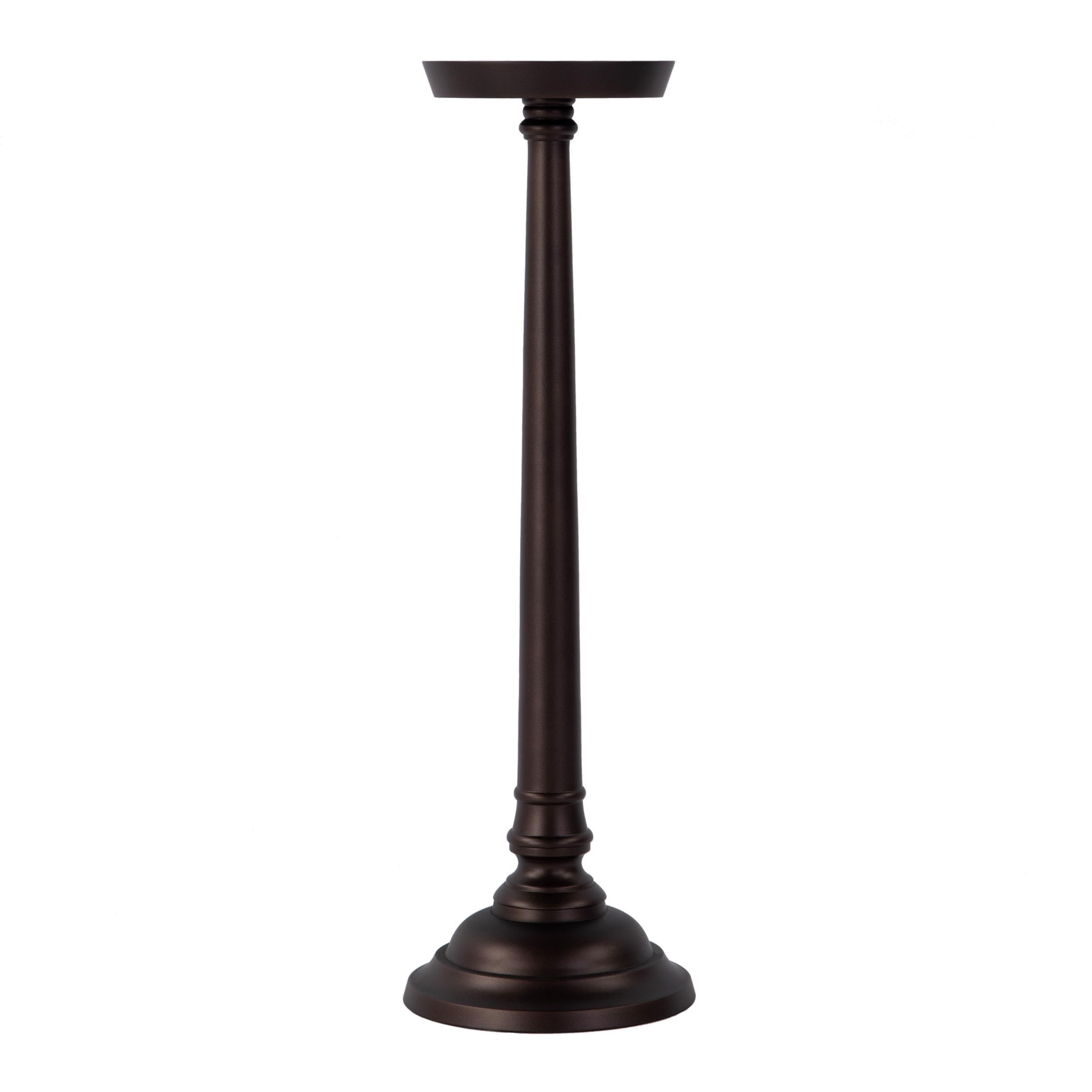 Angle. Butler Specialty - Tilly 7 in. W Round All Metal Pedestal Base End Table - Bronze.