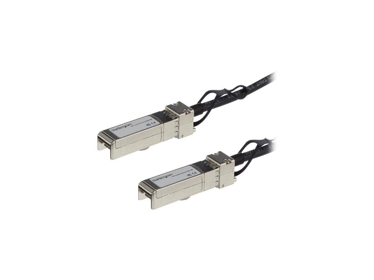 Front. Startech - StarTech.com EXSFP10GEDA3 9.84 ft. Cat SFP+ Black Network Ethernet Cable.