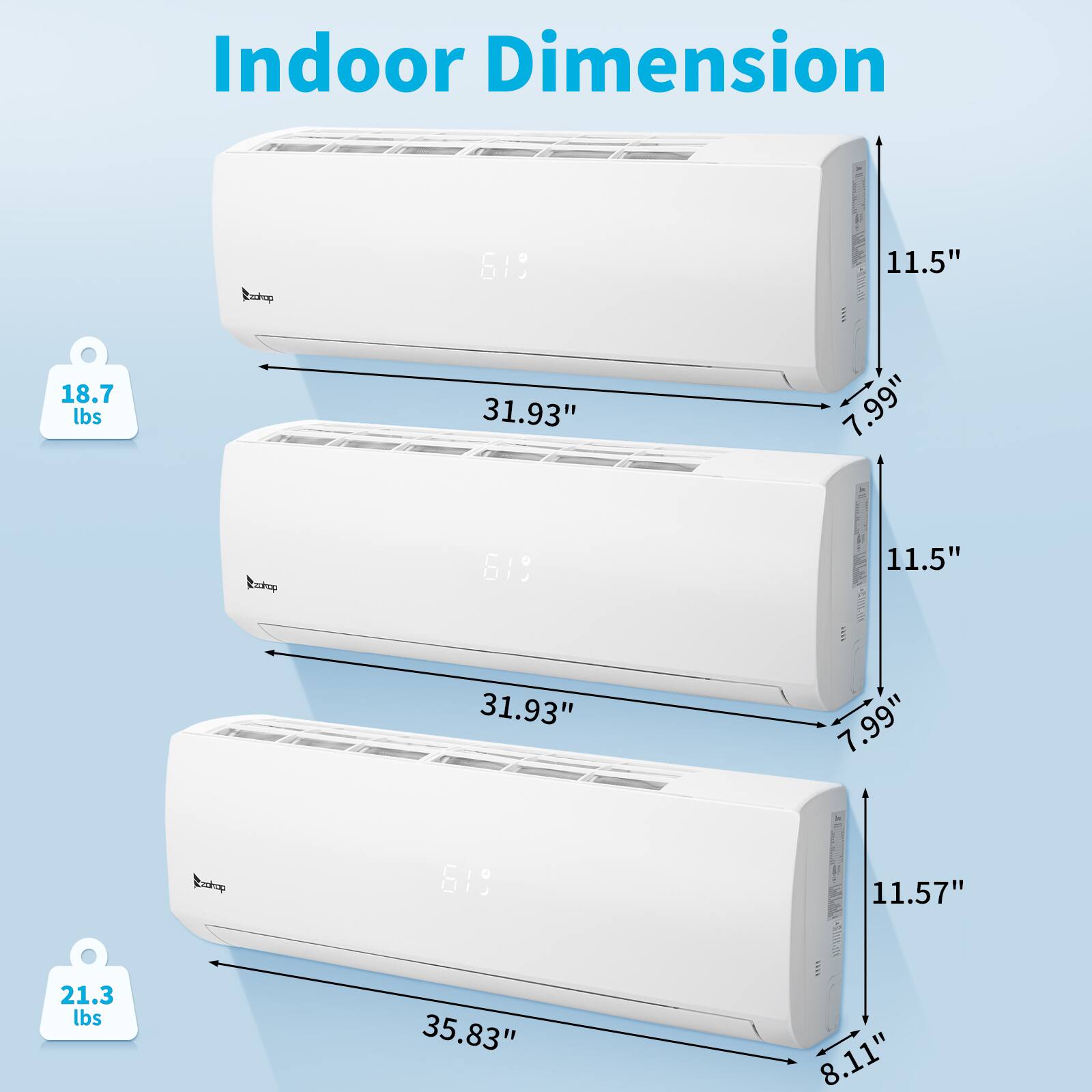 Indoor Dimension

Enkup 619
- Weight: 18.7 lbs
- Dimensions: 11.5" x 31.93" x 7.99"

Knp 619
- Weight: 21.3 lbs
- Dimensions: 11.5" x 31.93" x 7.99"

Rdrop 619
- Dimensions: 11.57" x 35.83" x 8.11"