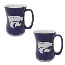 Indigo Falls - Kansas State Wildcats 16oz. Sculpted Barista Mug Two-Pack - White