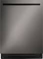 LG - FlushFit 24-in Top Control Smart Built-In Stainless Steel Tub Dishwasher with 3rd Rack, 1-Hour Wash and Dry, 46dBA - Black Stainless Steel
