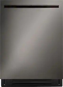 LG - FlushFit 24" Top Control Smart Built-In Stainless Steel Tub Dishwasher with 3rd Rack, 1-Hour Wash & Dry Cycle and 46dBA - Black Stainless Steel