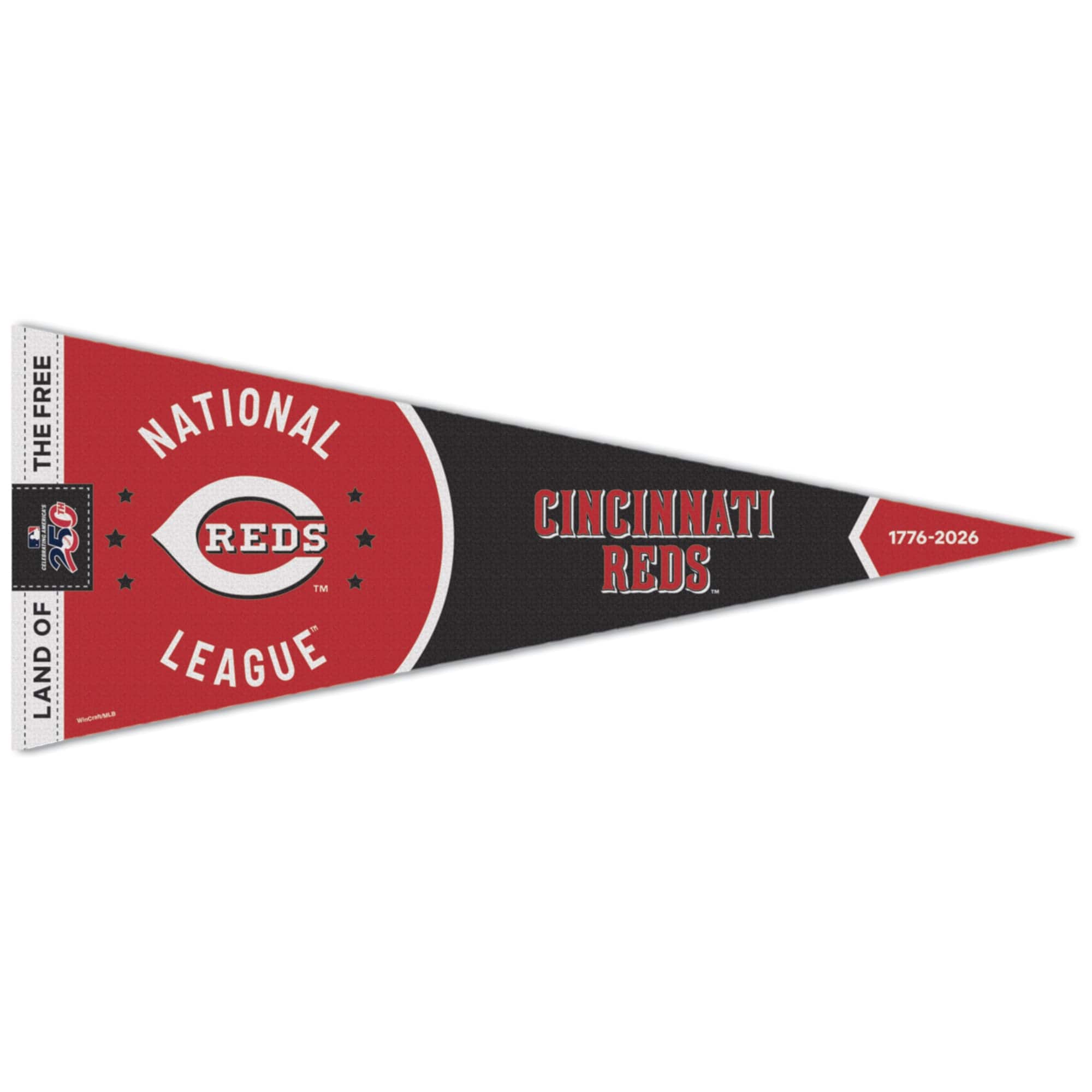 "WinCraft - Cincinnati Reds 12"" x 30"" America 250 Premium Pennant - Multicolor" price history on PriceWatchPro