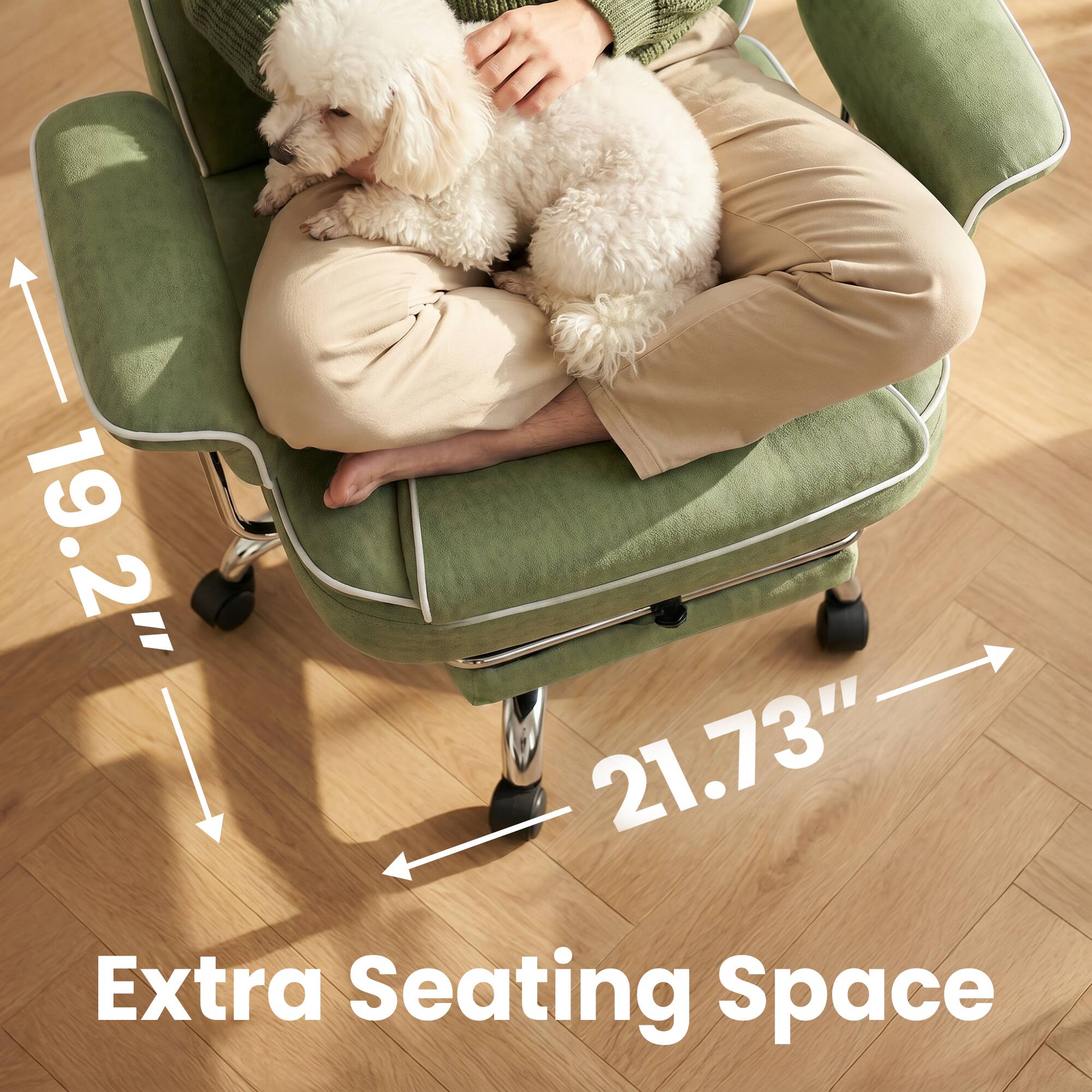 19.2" 21.73" Extra Seating Space