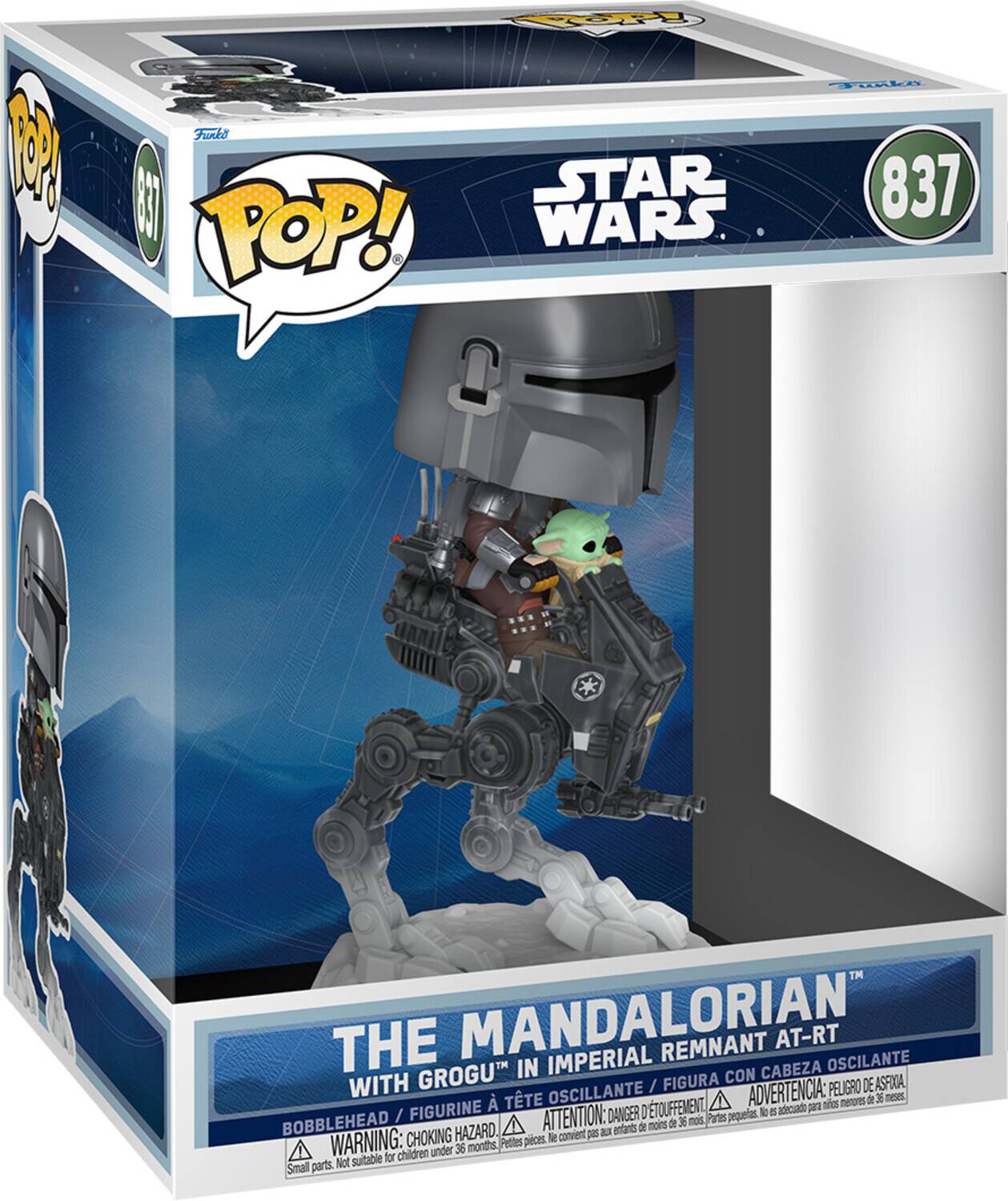 P Funko M 1 STAR POP! WARS Pin 837 * THE MANDALORIAN IMPERIAL REMNANT AT-RT OSCILLANTE GROGU WITH / FIGURINE ATTENTION: DANGER D'ÉTOUFFEMENT / WARNING: CHOKING HAZARD. Small parts. Not suitable for children under 36 months.