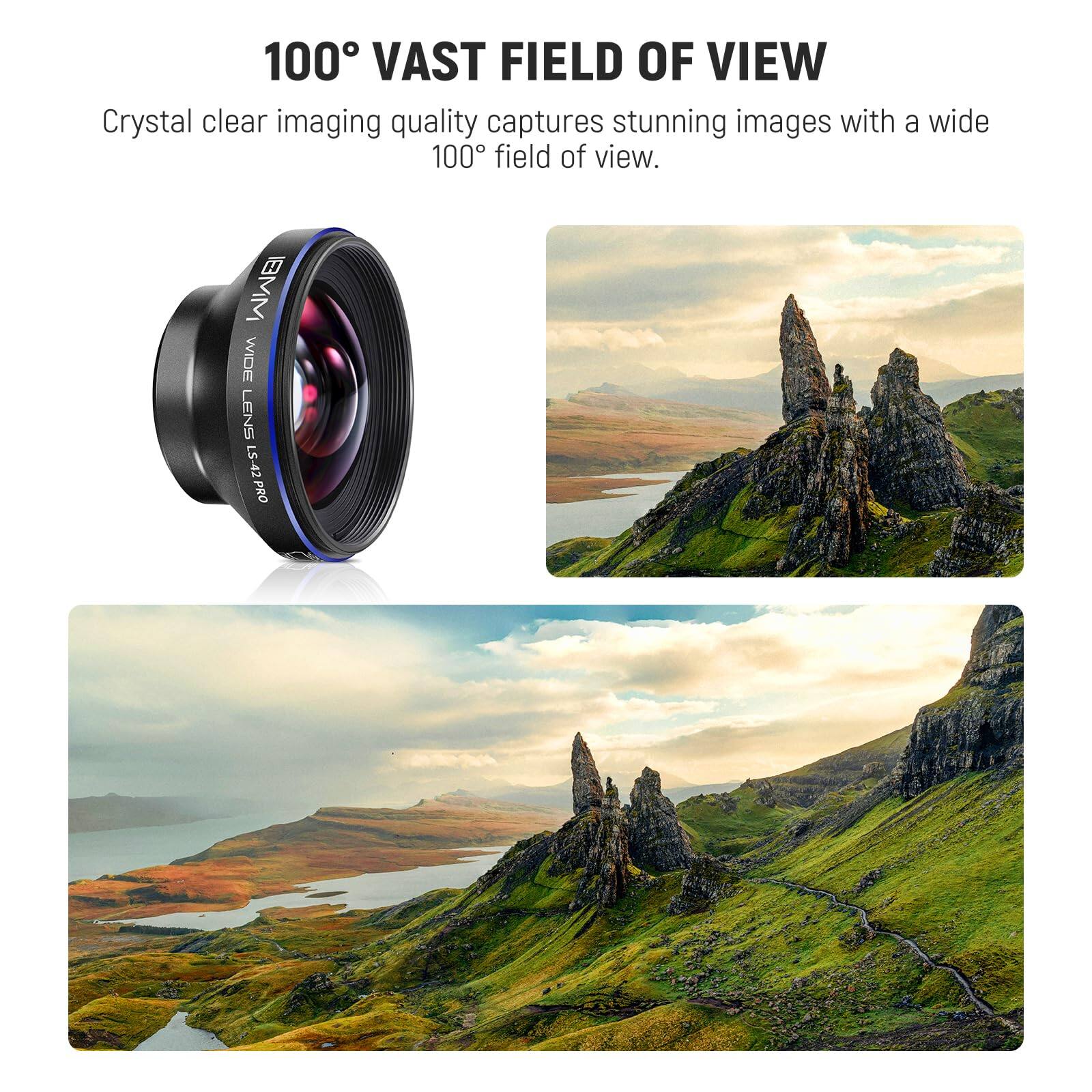 100° VAST FIELD OF VIEW

Crystal clear imaging quality captures stunning images with a wide 100° field of view.

IBMM WIDE LENS LS-42 PRO