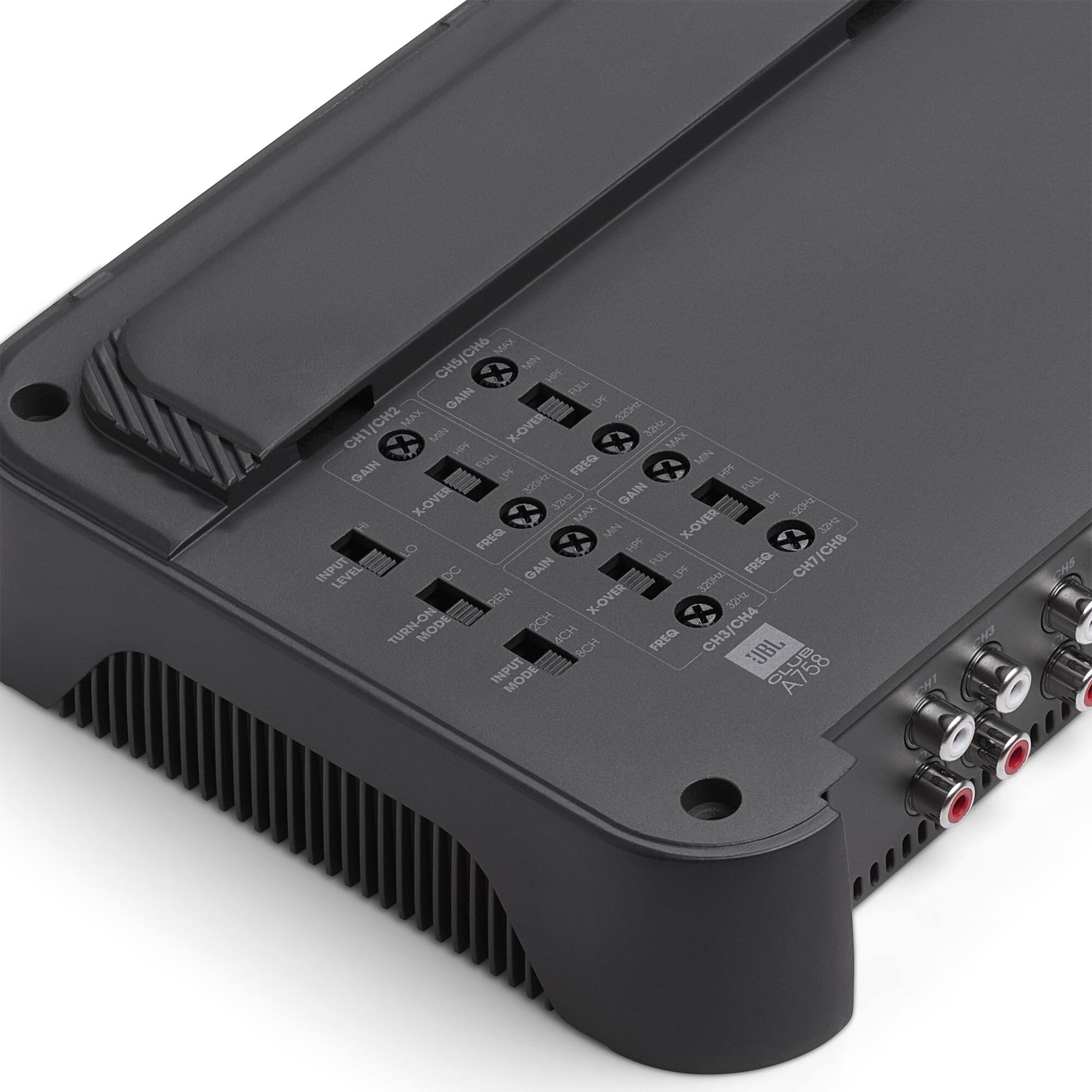 MAX CHS/CH6 %4 s GAIN FOLL LUS MAX ES 300d CHI/CH2 uI % X-OVER sau SA FOUL FREG MIN GAIN UP 320 YULL X-OVER 32e GAIN U aome MAX X-OVER 32L n g FREG HOF CH INPUT LEVEL DC GAIN HAL P FREG CH7/CHS CH7 320z REM X-OVER 3 TURN-ON MODE RCH CH3/CH4 CH4 4CH FREG CH3 8CH UBL INPUT MODE A758 58 CHI CH