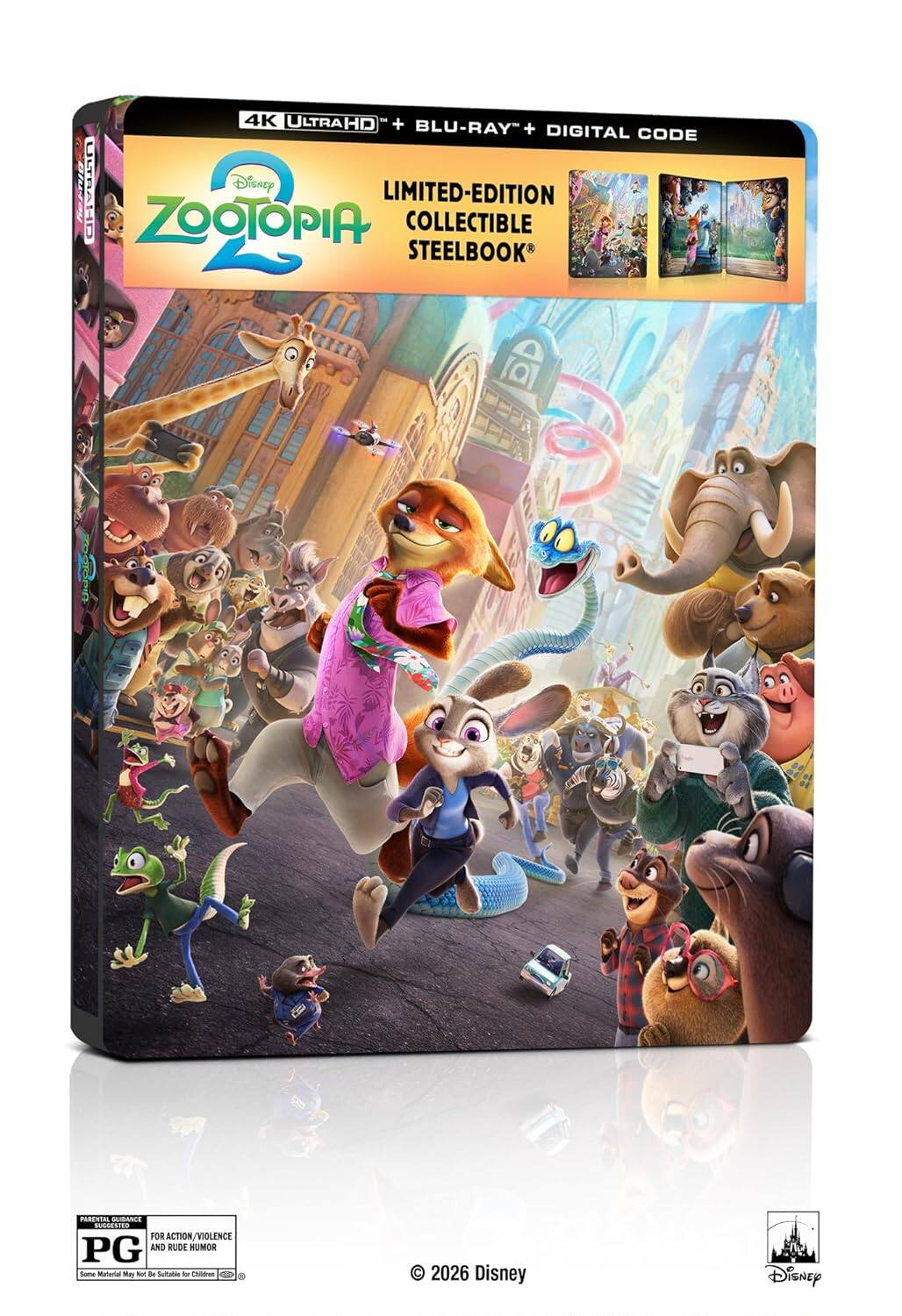 Alt View 1. Steelbook Zootopia 2 (4K UHD + Digital).