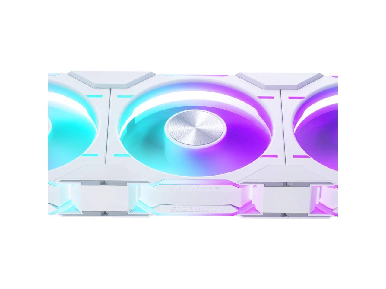 Alt View 5. Phanteks - Phanteks D30-120 DRGB PWM Fan 3Pack, Reverse Airflow, ARGB/DRGB, Daisy-chain, White - White.