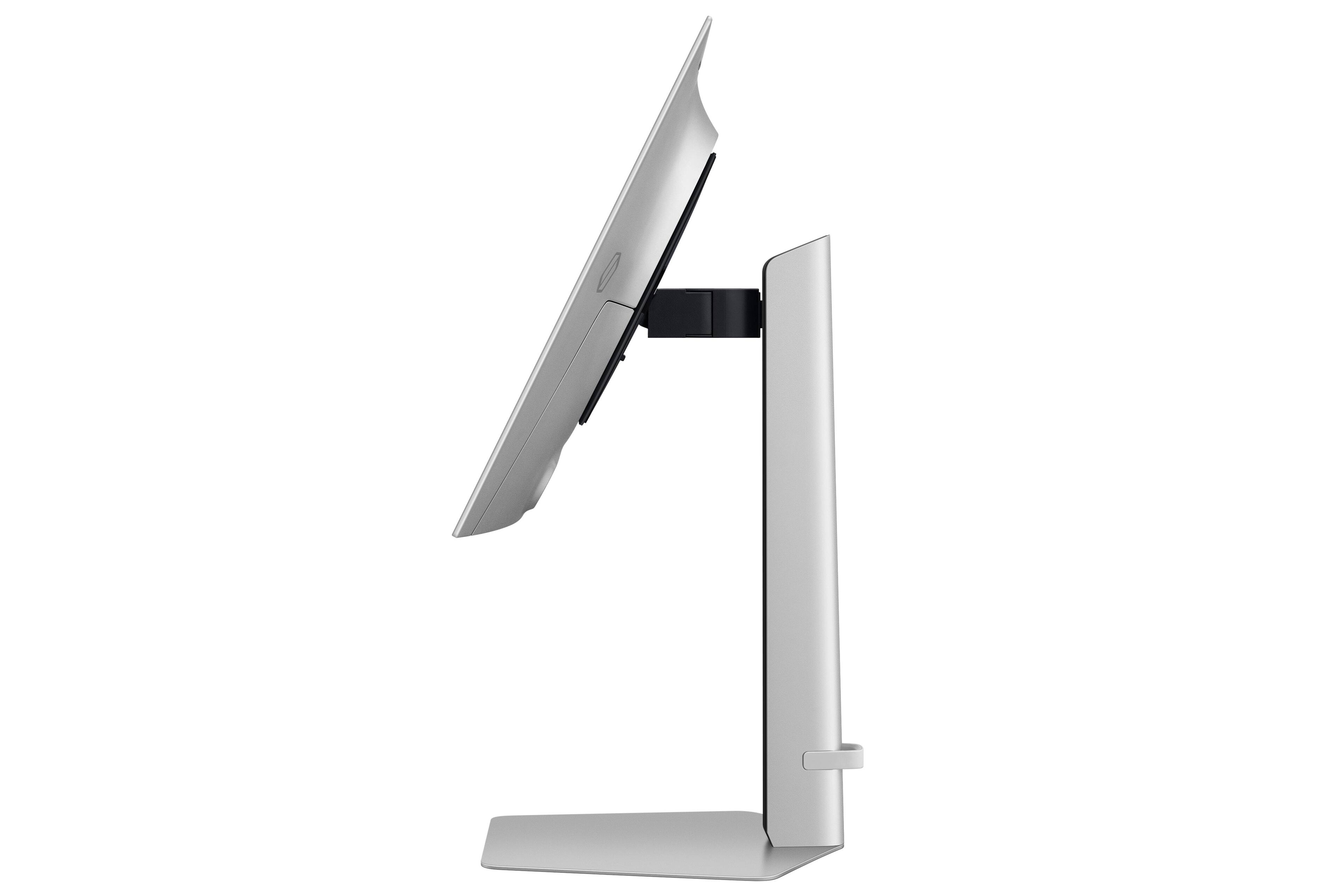 Alt View 20. Samsung - 27" Odyssey OLED G6 (G61S) QHD 240Hz 0.03ms FreeSync Premium Pro and G-Sync Compatible Gaming Monitor with HDR - Silver Metal with Slim Design.