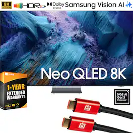 Samsung - 85" QN990F Class Neo QLED 4K Vision AI Smart TV (2025) Bundle w/ 1 Year Extended Protection Plan +6FT HDMI Cable